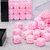 Opaque Pink Pips 12mm D6 36ct