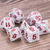 White Granite Poly Dice Set