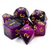 Purple Galaxy Poly Dice Set