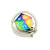 Rainbow D20 Keychain