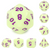 Eggshell Rose Dice Poly 7ct