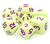 Eggshell Rose Dice Poly 7ct
