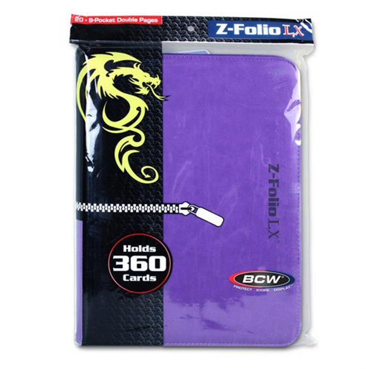 9P 360ct BCW Z-Folio LX Purple