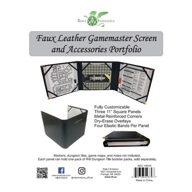 Faux Leather Gamemaster Screen Accessories Portfolio