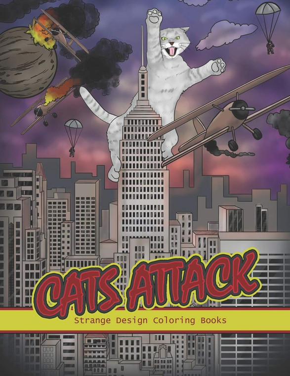 Cats Attack Coloring Book