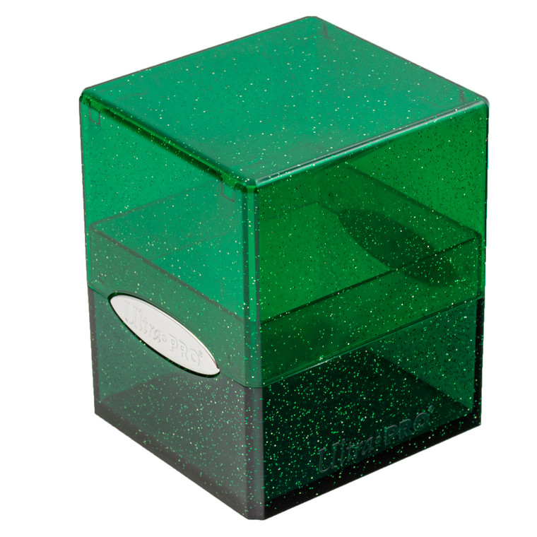 Satin Cube 100ct Glitter Green