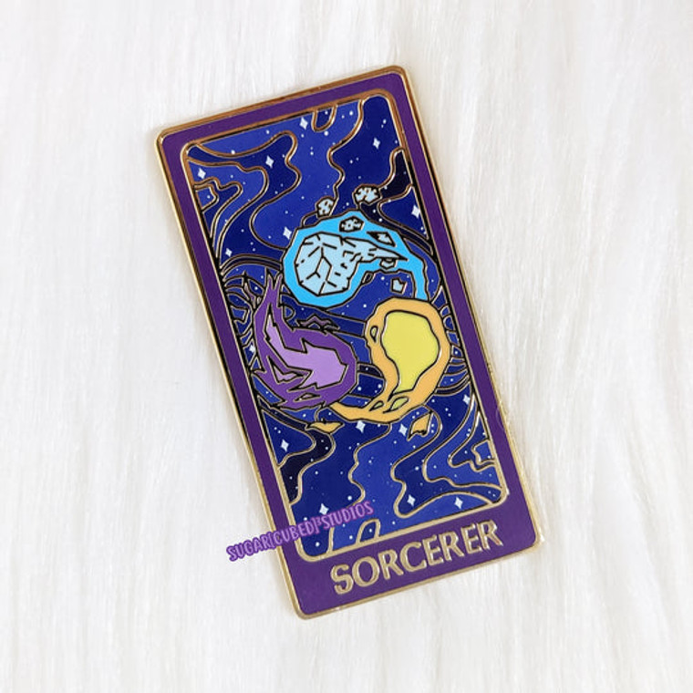 The Sorcerer D&D Class Tarot Enamel Pin