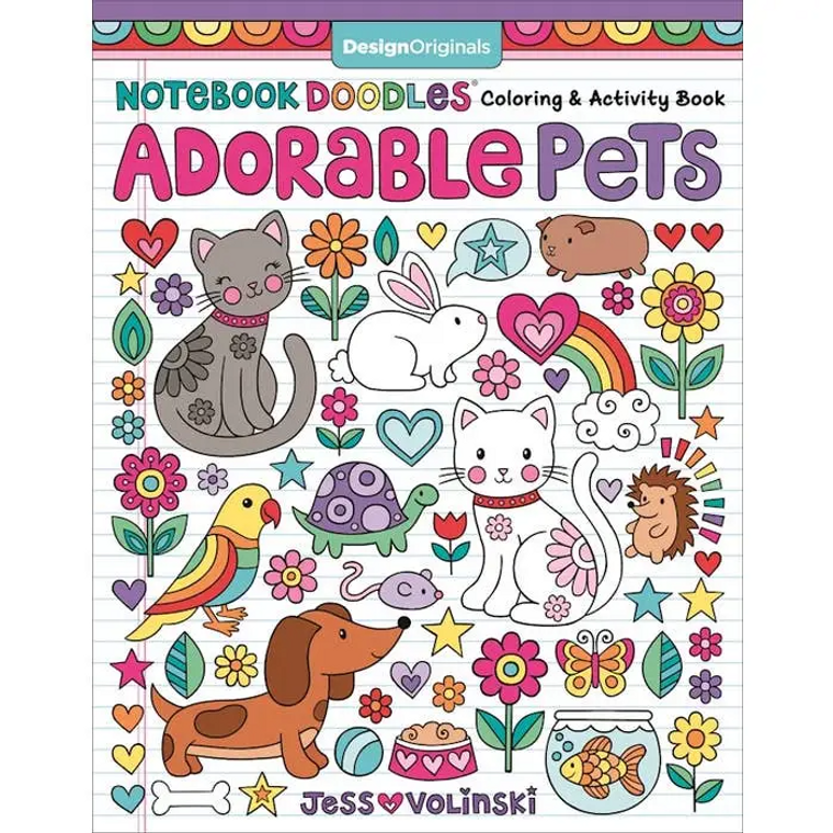 Notebook Doodles Adorable Pets Coloring & Activity Book