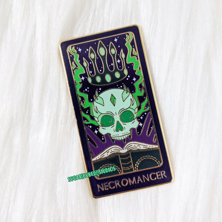 The Necromancer D&D Class Tarot Enamel Pin