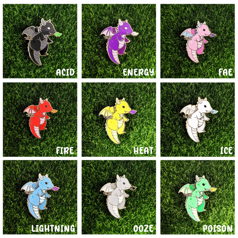 Elemental Dragon - Blind Bag Pin