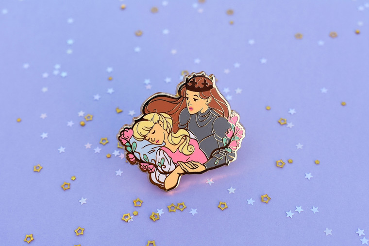 Sapphic Sleeping Beauty Enamel Pin