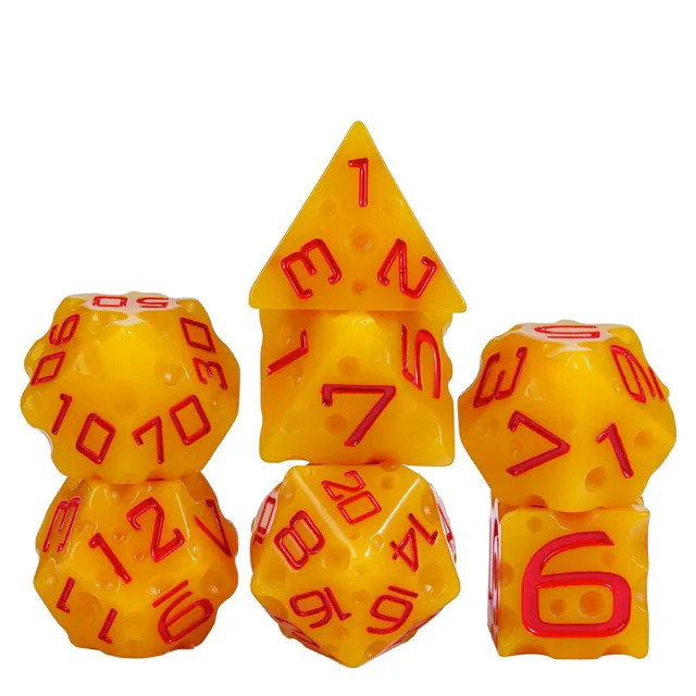 Cheese 7ct RPG Dice