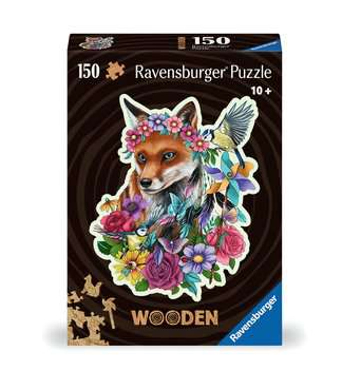 150pc Wooden Colorful Fox Shape Puzzle