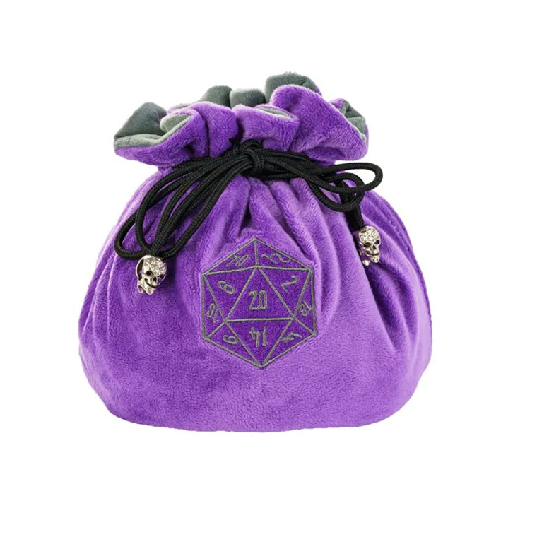 Purple Multi-Pocket Dice Bag