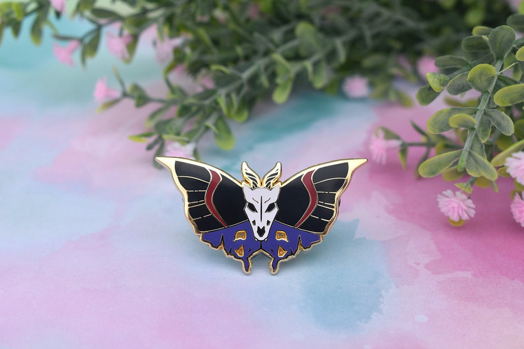 Hades Moth Enamel Pin