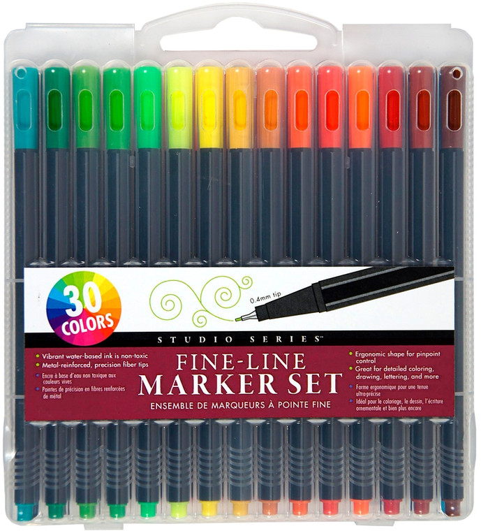 Studio Series Fine Line 0.4mm Markers Set of 30