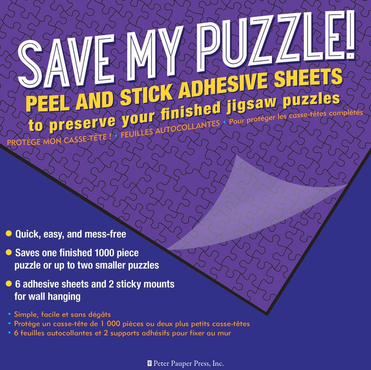 Save my Puzzle! Peel and Stick Adhesive Sheets