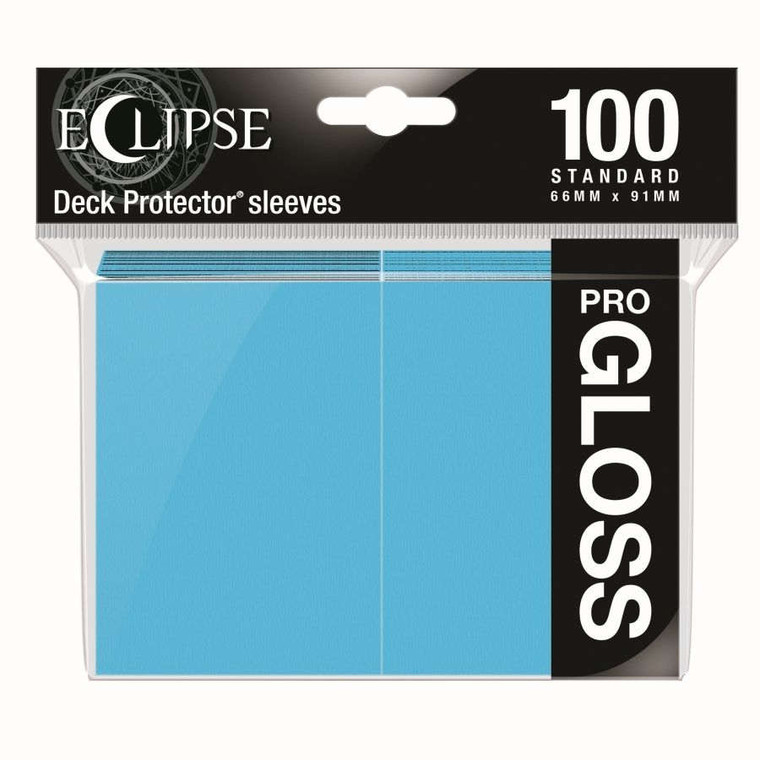 100ct Pro-Gloss Sky Blue Eclipse Deck Protectors