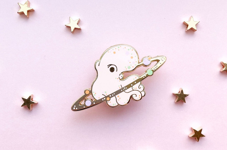 Cosmic Octopus Enamel Pin