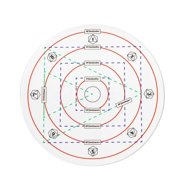 Acrylic AOE Spell Damage Template