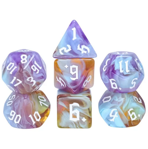 Amethyst Sunset Poly Dice Set