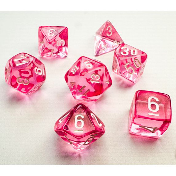 CHX Mini Polyhedral Translucent Pink/White 20384