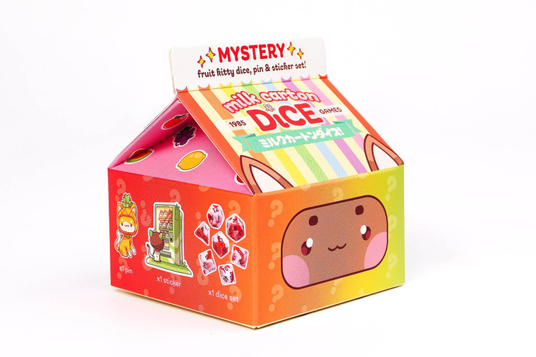 Milk Carton Mystery Dice - Kawaii Kitty Fruit