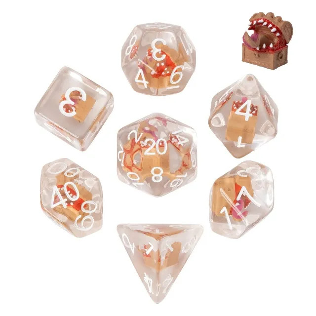 Mimic D&D Monster Resin 7ct RPG Dice Set