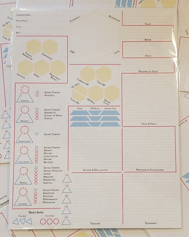 Vapor Wave D&D Character Sheets