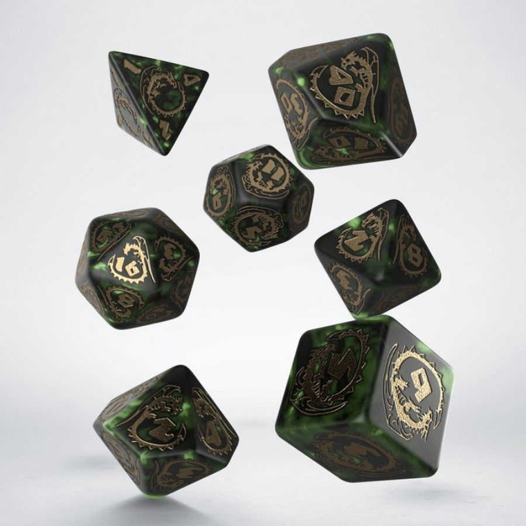 Dragons Dice Bottle Green and Gold