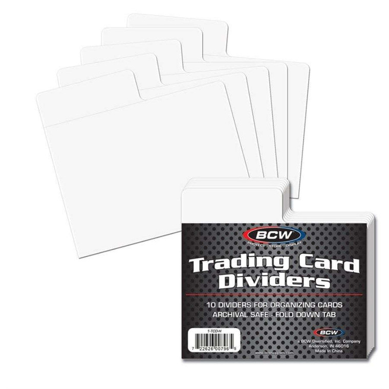 Trading Card Dividers Horizontal