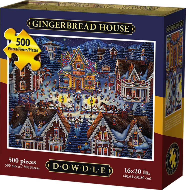 500 Pc Gingerbread House