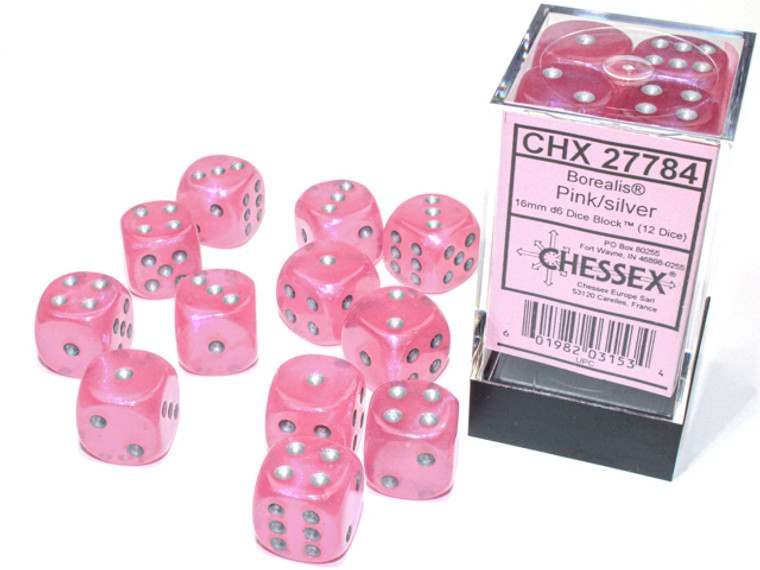 CHX D6 16mm 12 Borealis Pink w/ Silver 27784