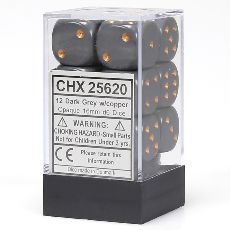 CHX D6 16mm 12 Opaque Dark Grey w/ Copper 25620