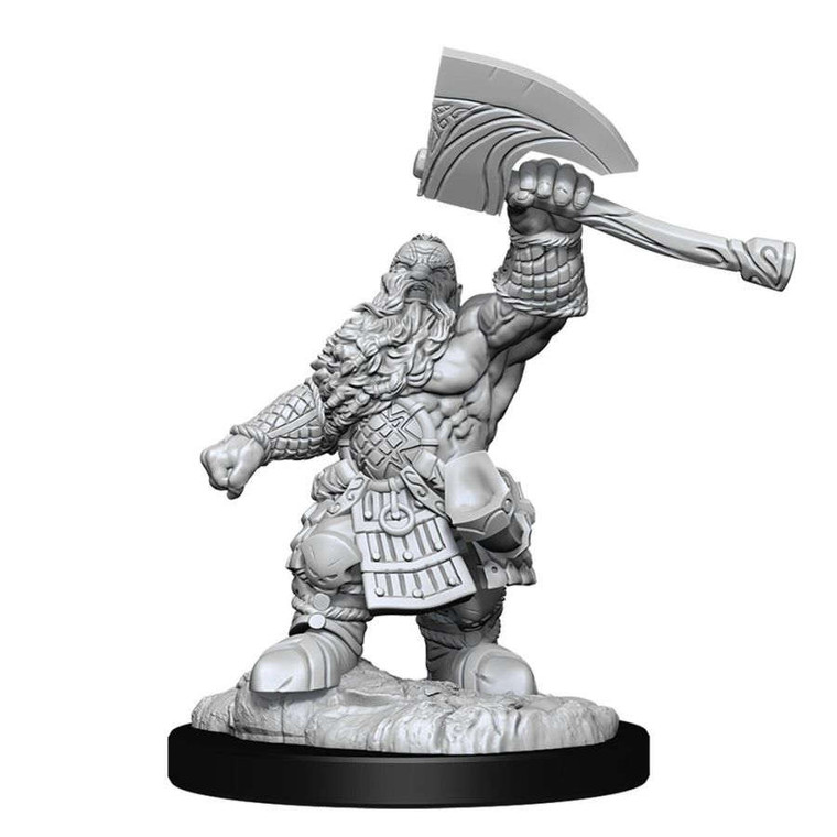 Unpainted PC Dwarf Fighter & Cleric MtG 90276