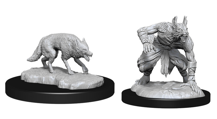 Unpainted NPC Jackalwere & Jackal NM 90244