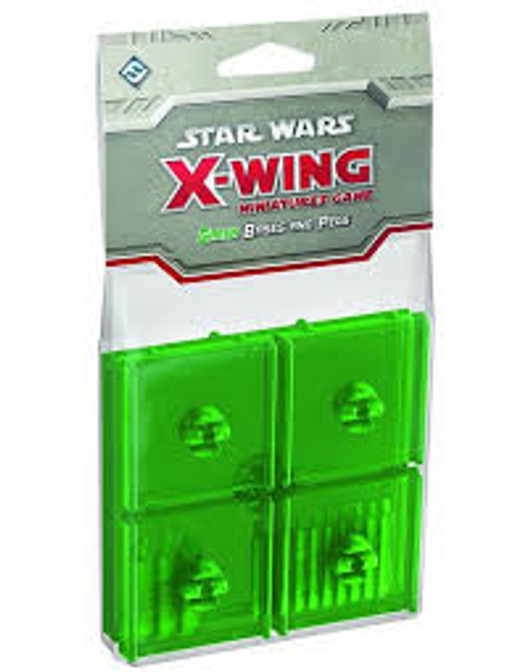 X-Wing Bases and Pegs - Green