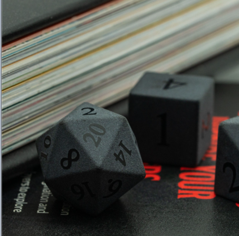 Matte Obsidian Gemstone Dice