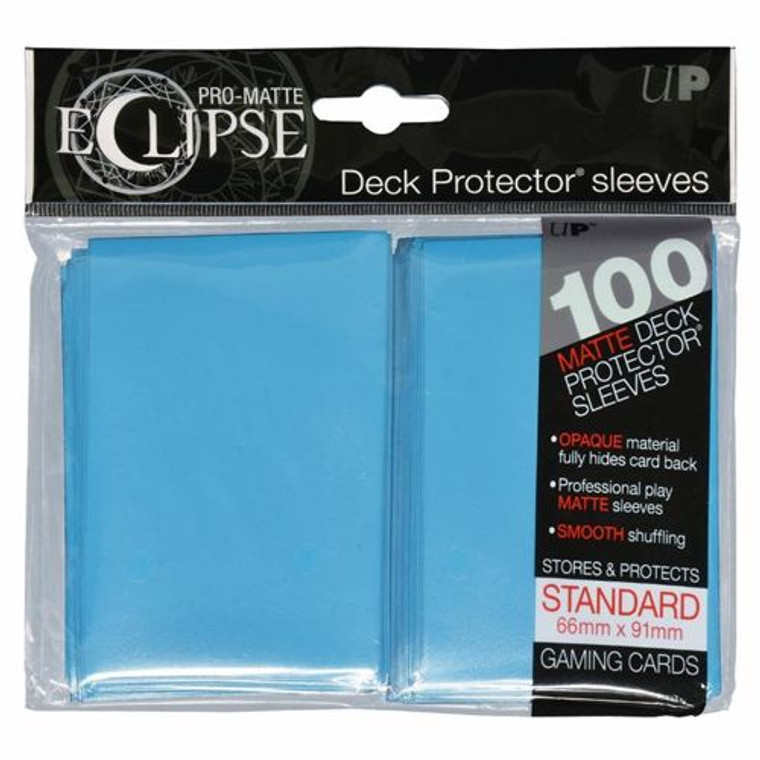 100ct Pro-Matte Sky Blue Eclipse Deck Protectors