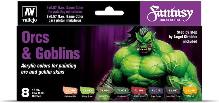 Vallejo Game Color Orcs & Goblins Paint Set