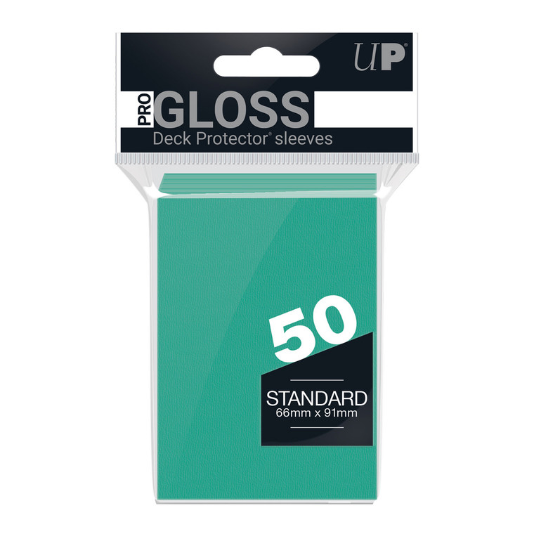 50ct Pro-Gloss Aqua Standard Deck Protectors