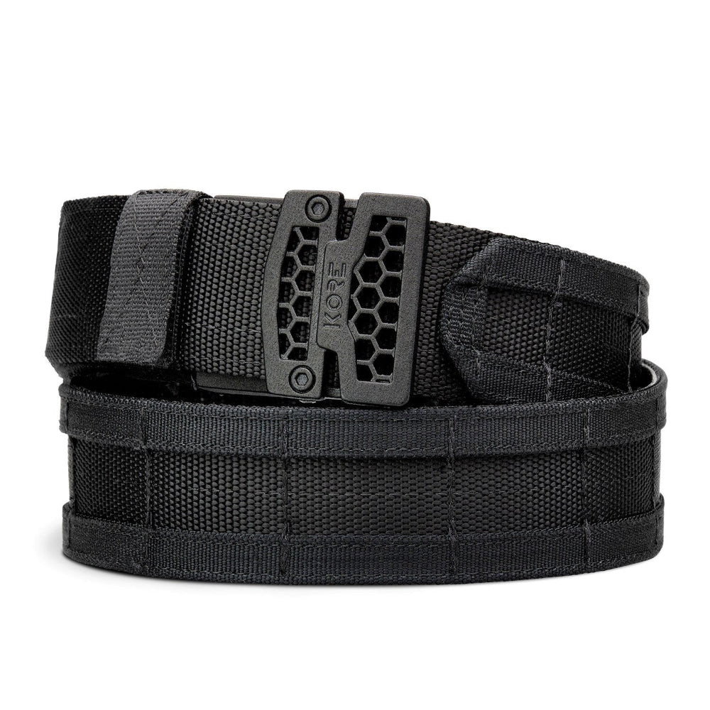 Kore Essentials MOLLE Black Battle Belt Dual Layer (B1 Buckle)