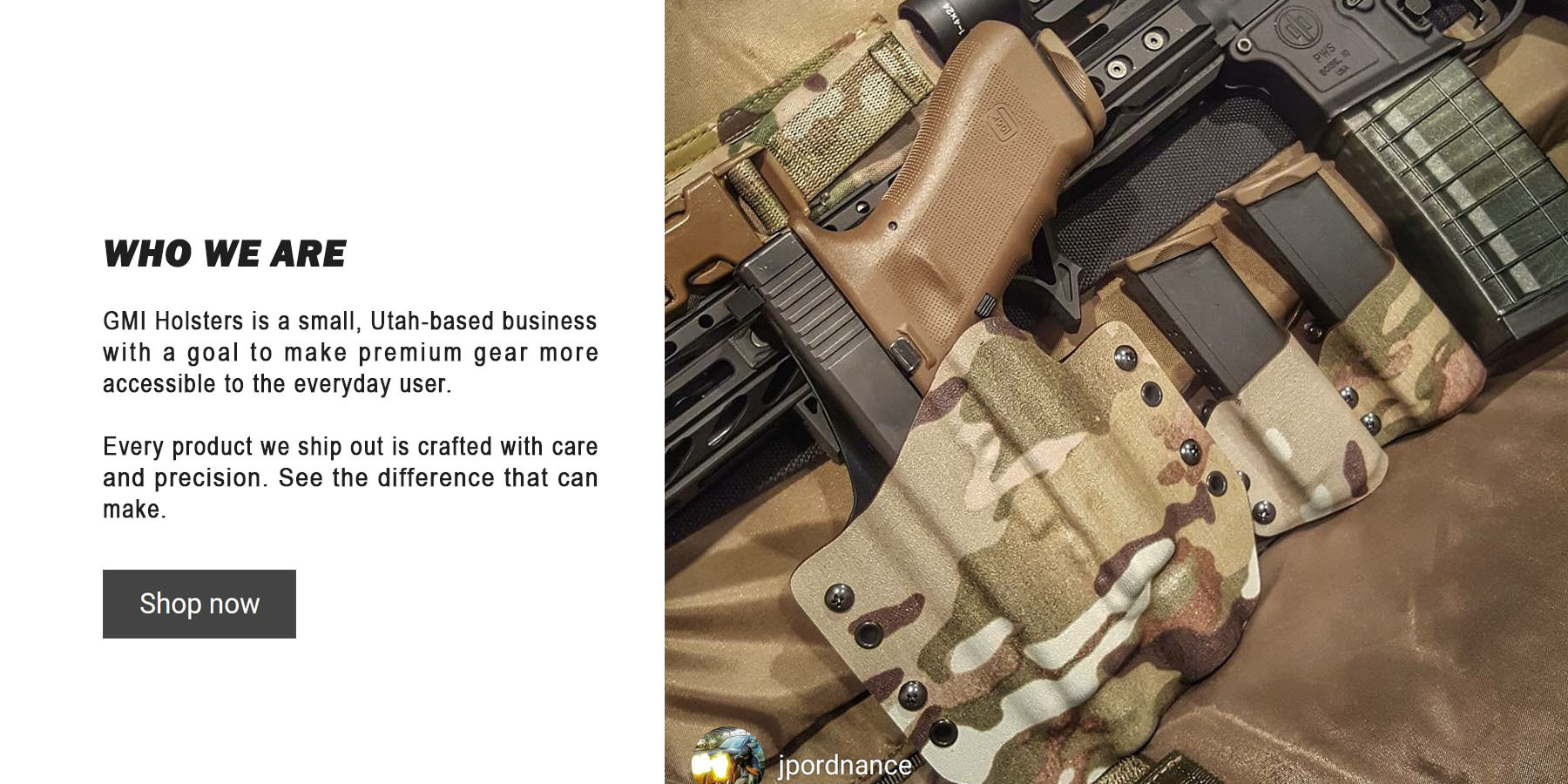 GMI Holsters - Who we are, a custom kydex holster making company.