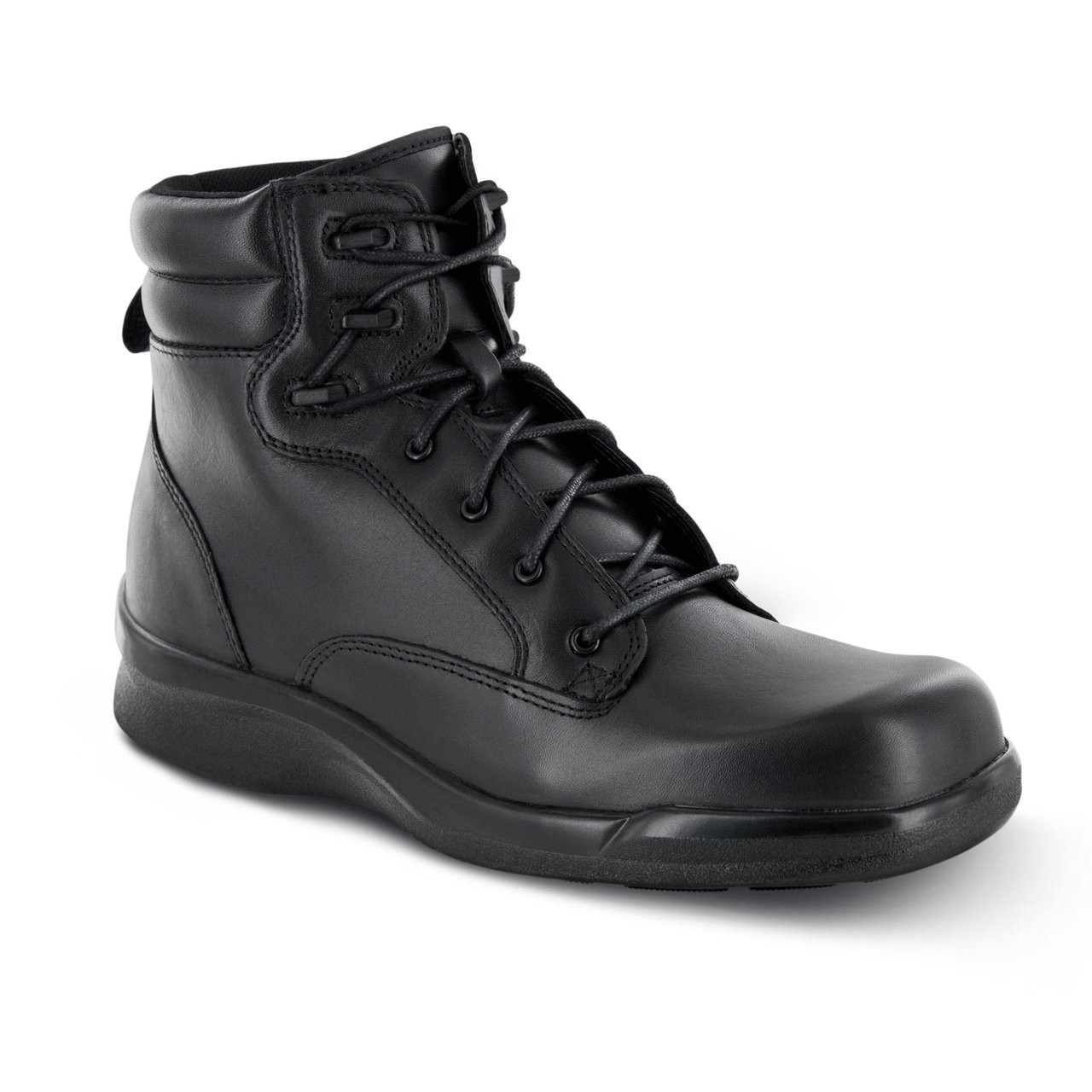 mens black lace up work boots