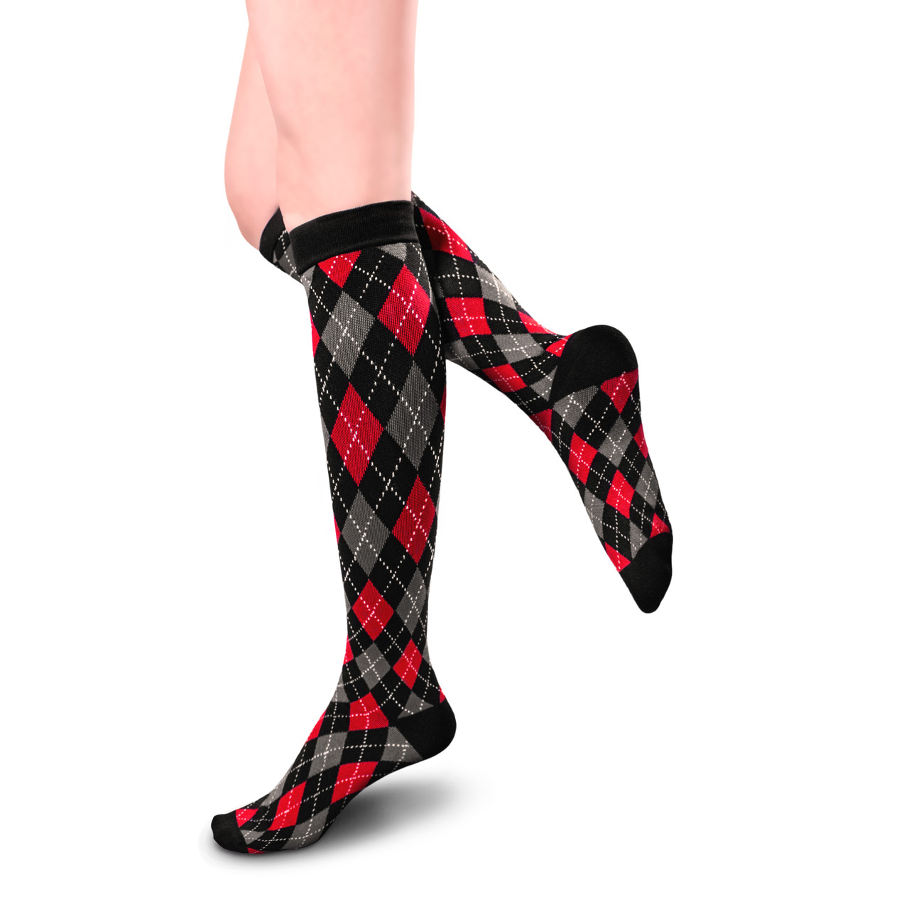 patterned knee high stockings