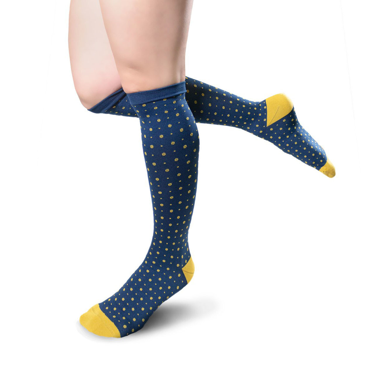 Jeba Knee-High Compression Socks Polka 
