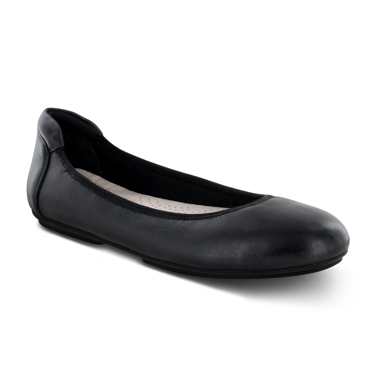black slip on ballet shoes