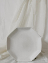 Prato Principal Octagonal Branco Mate