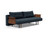 Recast Dark Styletto Sofá Cama com Braços