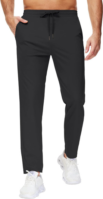 29"/34"/36" Inseam Men's Sweatpants with Zipper Pockets Men Joggers Running Workout Athletic Gym Track Tall Pants